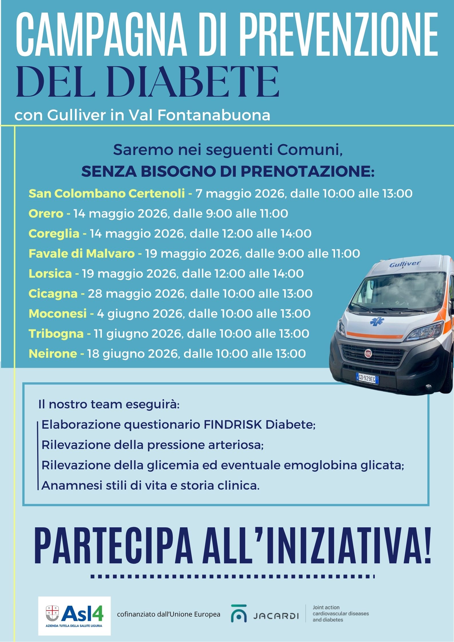 locandina campagna prevenzione diabete