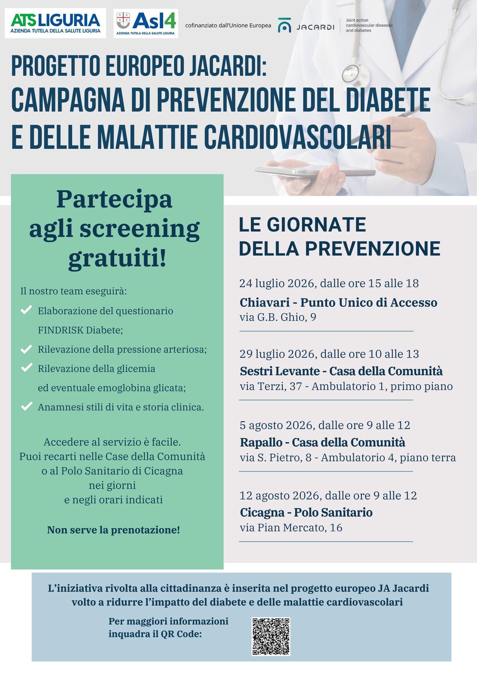 locandina campagna prevenzione diabete estate